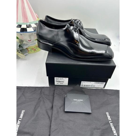 Men\'s Saint Laurent JEAN Leather, Derby shoes size 42/9 US made in Italy main image 7